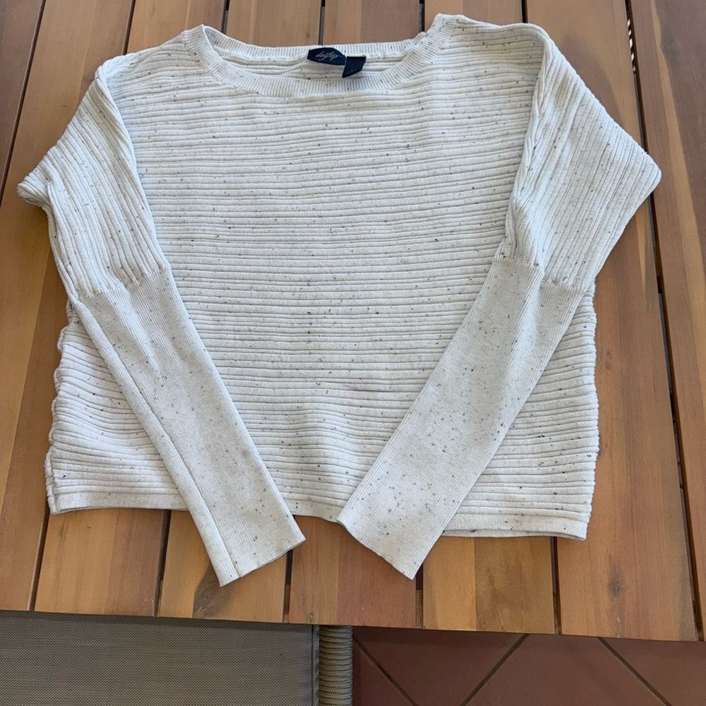Daytrip Cream Ribbed Knit Top